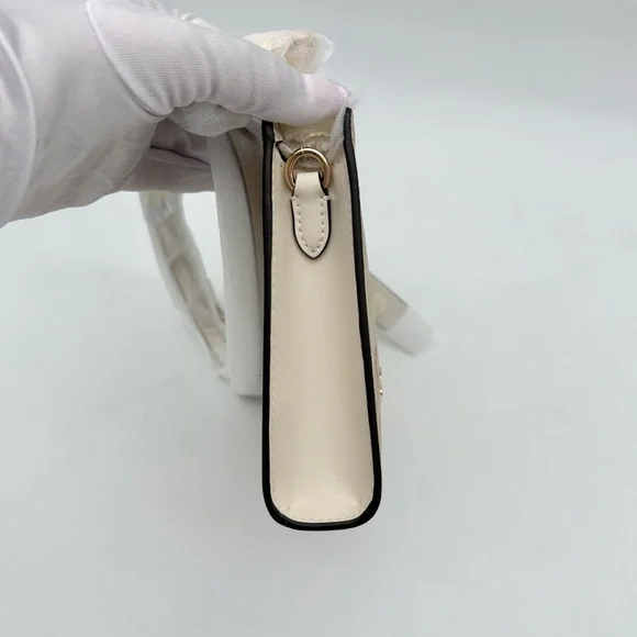 Coach Slim Crossbody Bag In Signature Canvas With Floral Print Gold Sand Multi - Picture 5 of 12